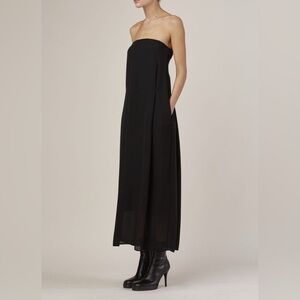 Raquel Allegra Strapless Black Silk Dress - Small